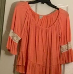 Coral blouse